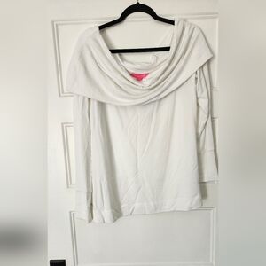 Womens XL white off the shoulder lilly pulitzer top